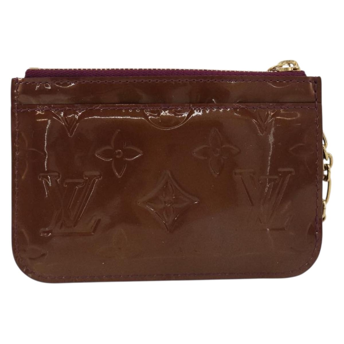 LOUIS VUITTON Monogram Vernis Pochette Cles NM Purse Violet M93560 Auth 184881A