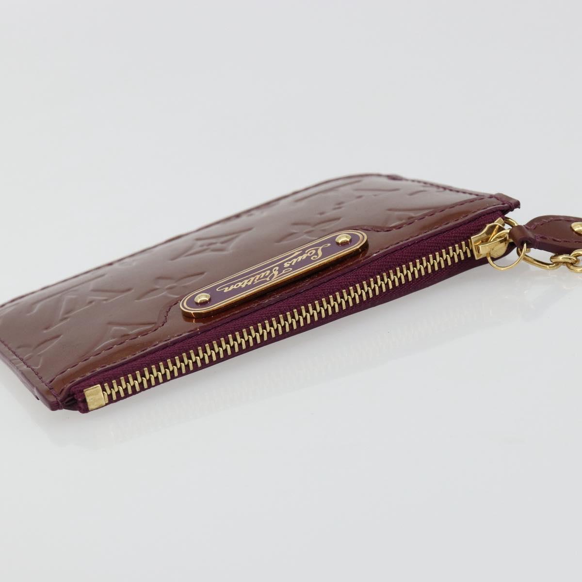LOUIS VUITTON Monogram Vernis Pochette Cles NM Purse Violet M93560 Auth 184881A