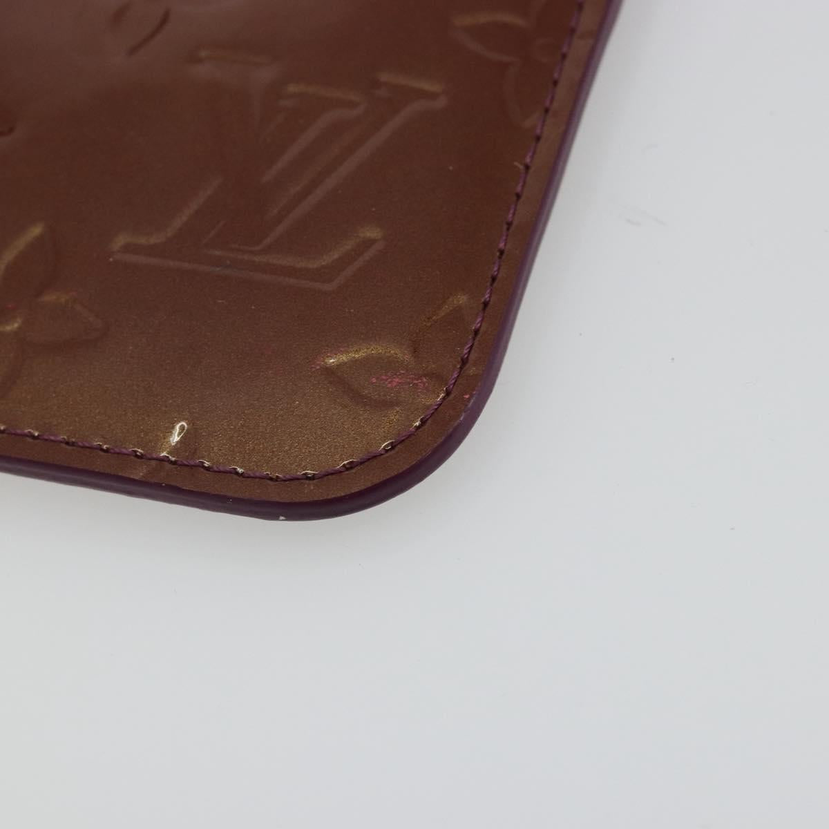 LOUIS VUITTON Monogram Vernis Pochette Cles NM Purse Violet M93560 Auth 184881A