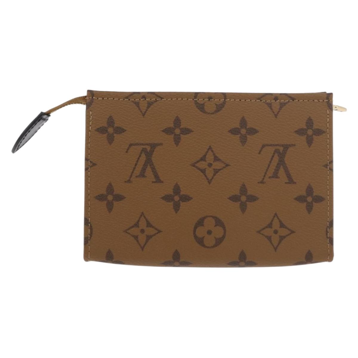LOUIS VUITTON Monogram Reverse Trio Posh Toilette Clutch M11254 LV Auth 184887SM