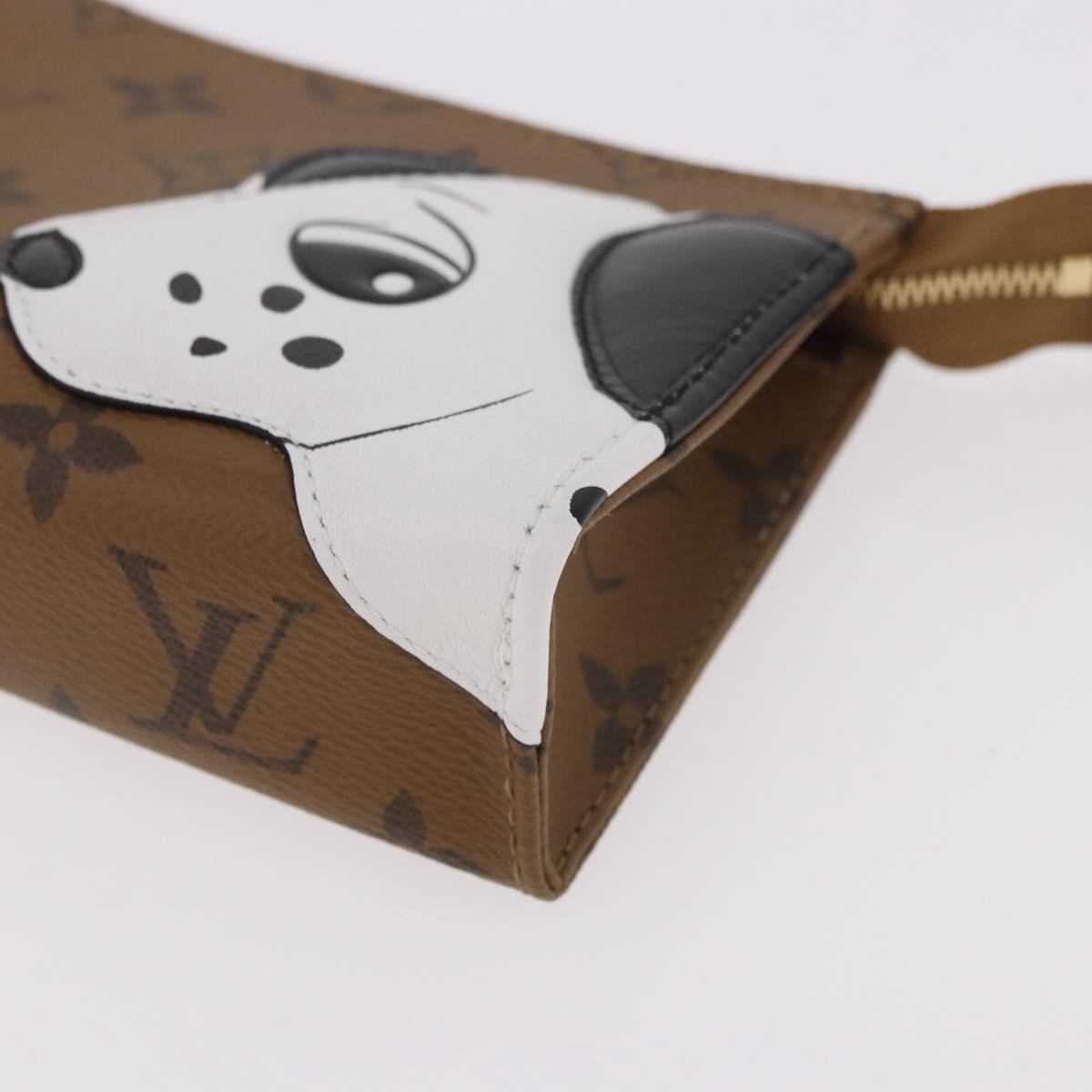 LOUIS VUITTON Monogram Reverse Trio Posh Toilette Clutch M11254 LV Auth 184887SM