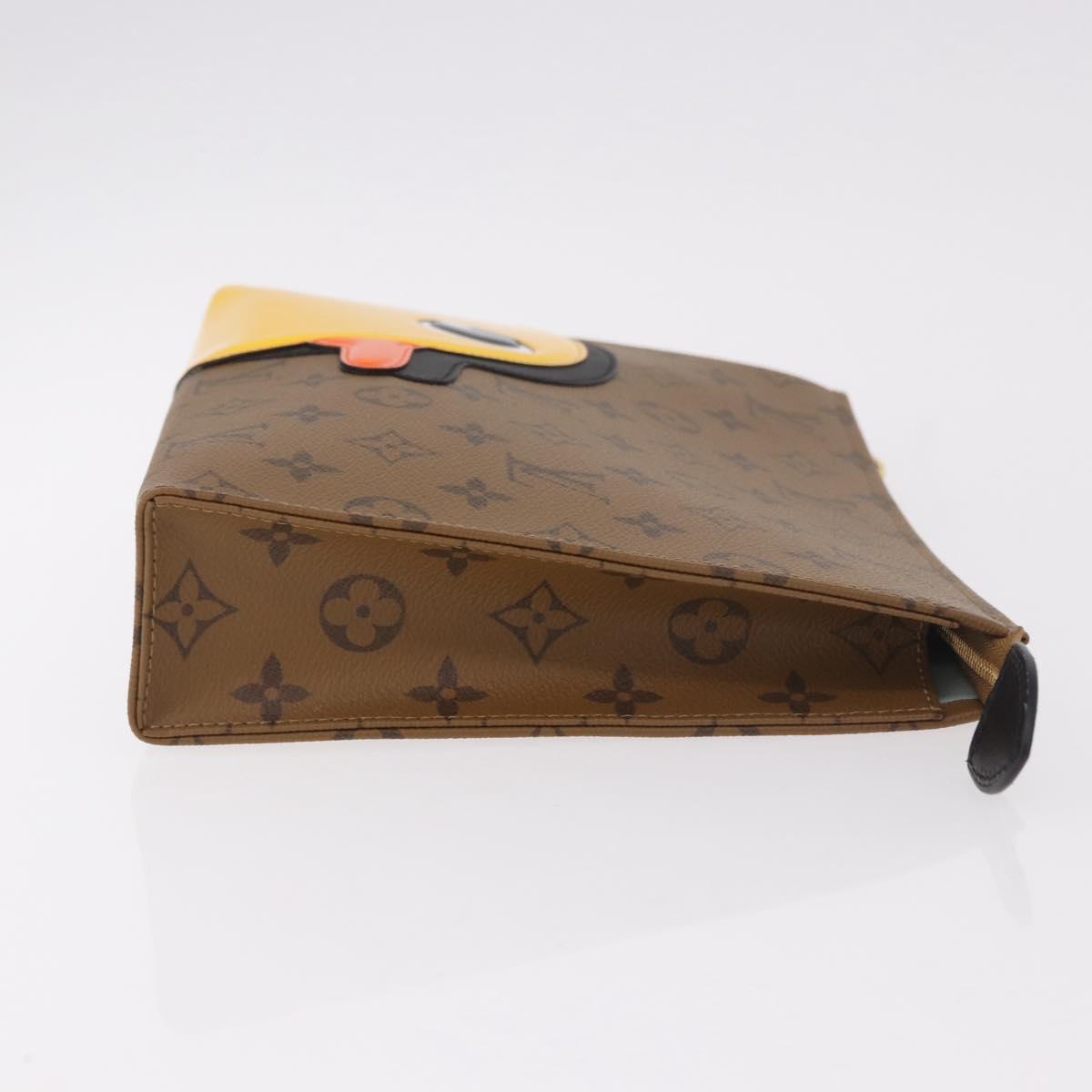 LOUIS VUITTON Monogram Reverse Trio Posh Toilette Clutch M11254 LV Auth 184887SM