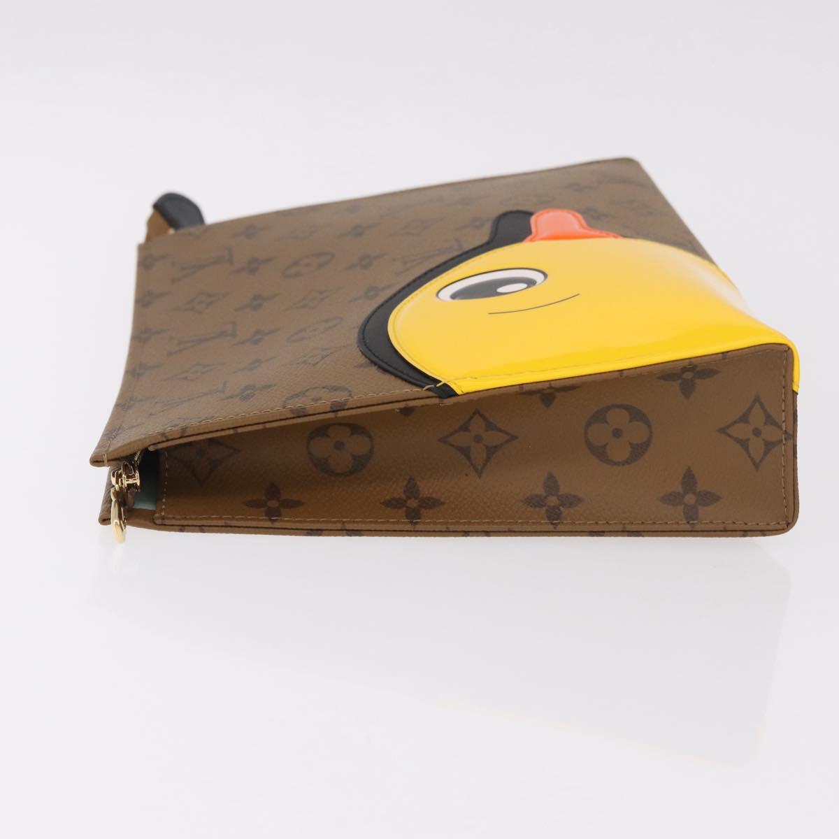 LOUIS VUITTON Monogram Reverse Trio Posh Toilette Clutch M11254 LV Auth 184887SM