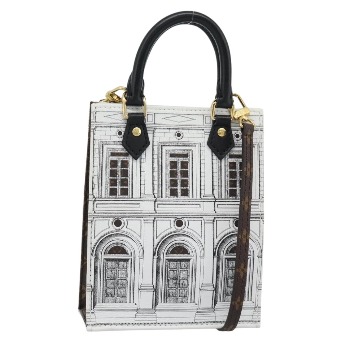LOUIS VUITTON Monogram Fornasetti Petit Sac Plat Bag M80991 LV Auth 184888SM