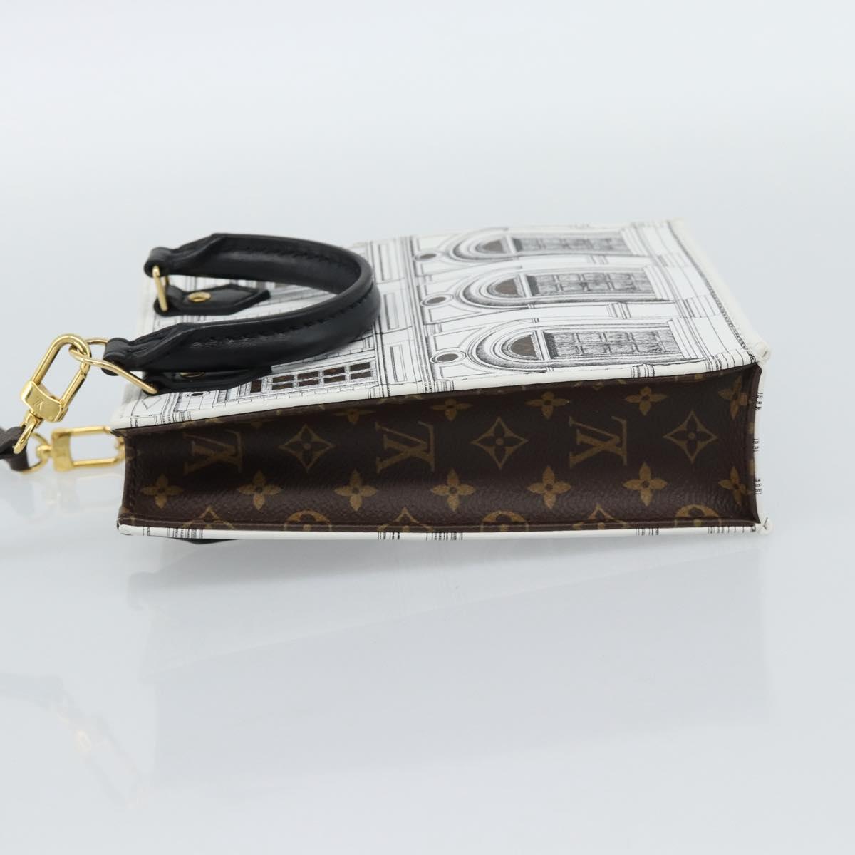 LOUIS VUITTON Monogram Fornasetti Petit Sac Plat Bag M80991 LV Auth 184888SM