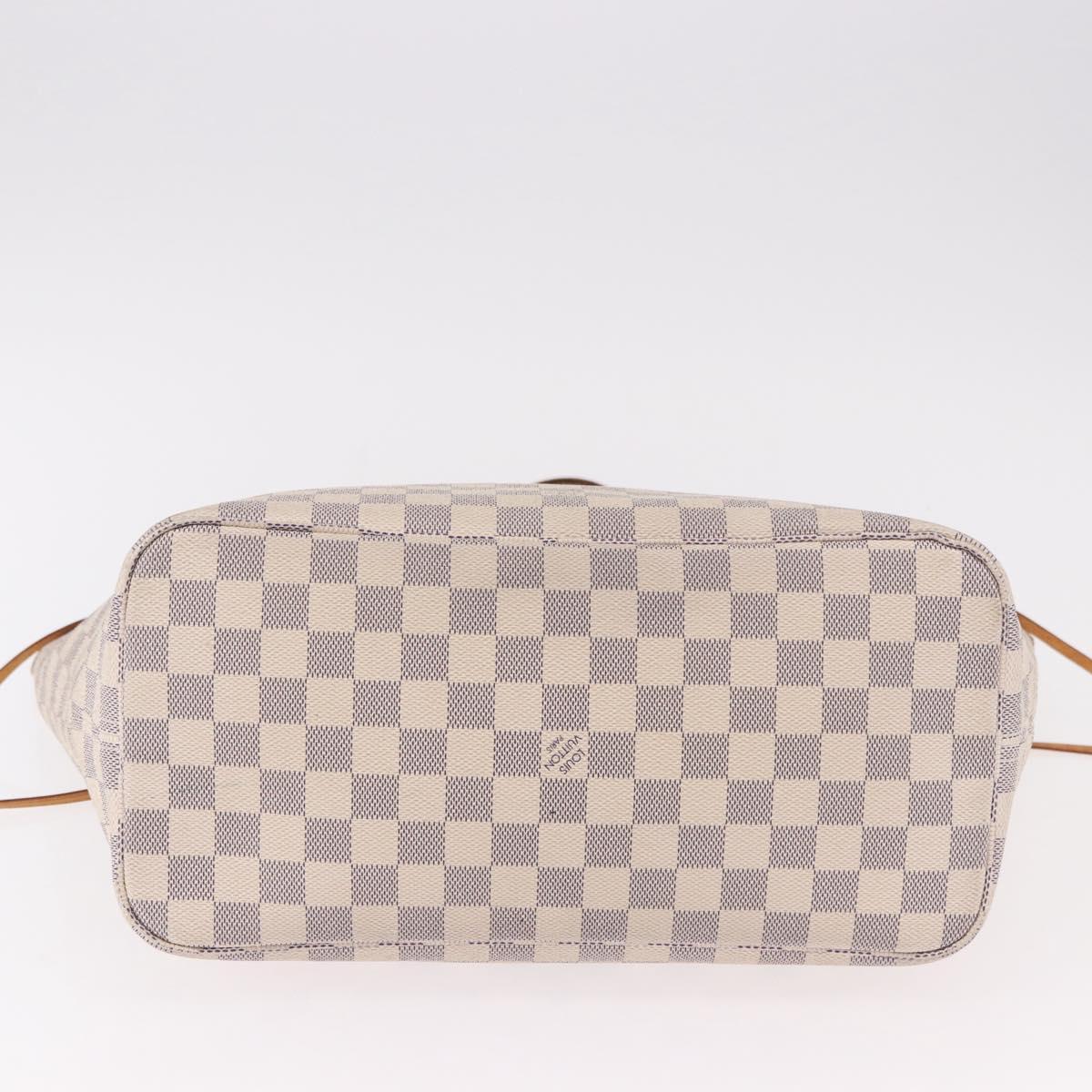 LOUIS VUITTON Damier Azur Neverfull MM Tote Bag N41605 LV Auth 184900