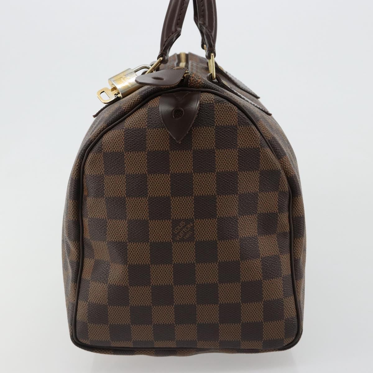 LOUIS VUITTON Damier Ebene Speedy 30 Hand Bag N41364 LV Auth 184917SAV