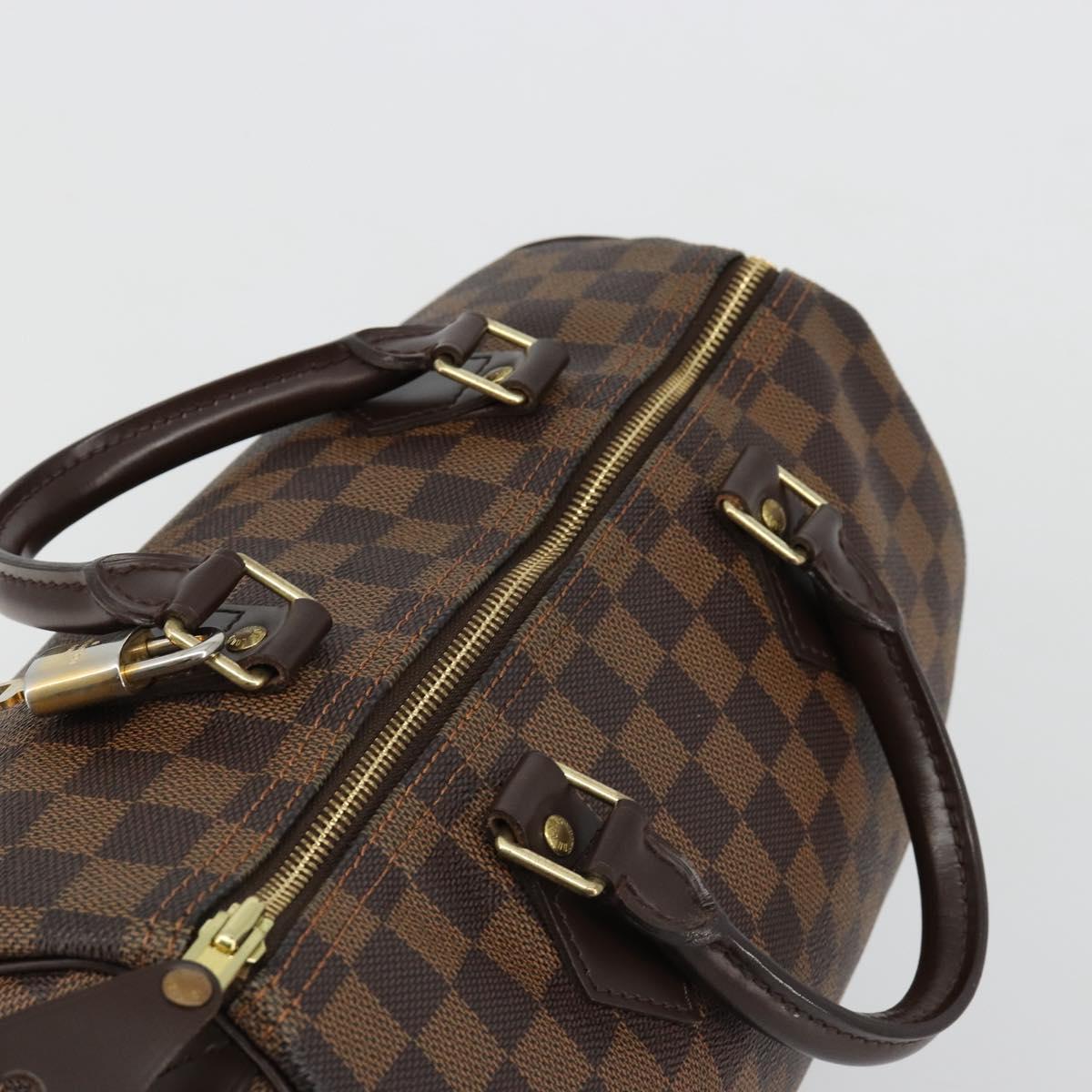 LOUIS VUITTON Damier Ebene Speedy 30 Hand Bag N41364 LV Auth 184917SAV