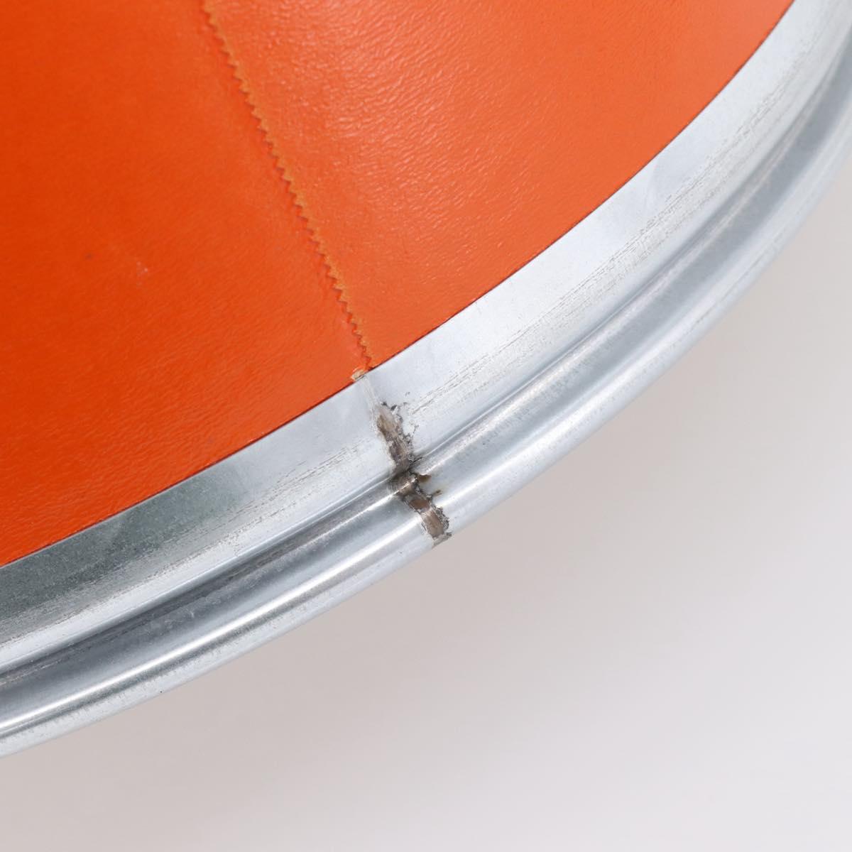 HERMES Saddle Box metal Orange 800108E Auth 184918M