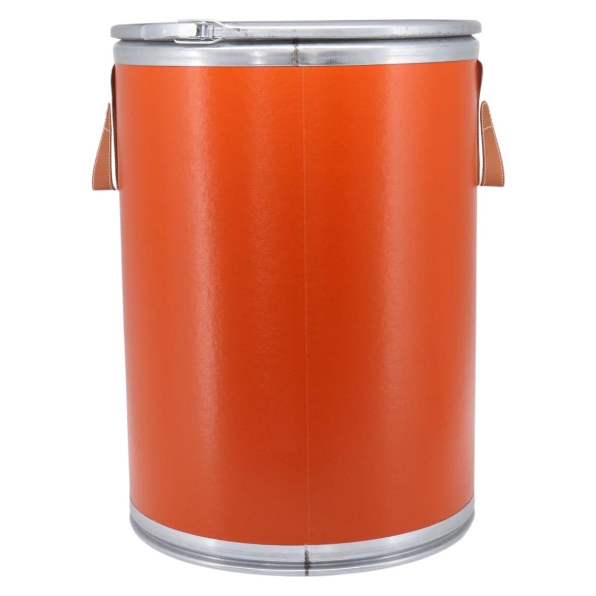 HERMES Saddle Box metal Orange 800108E Auth 184918M
