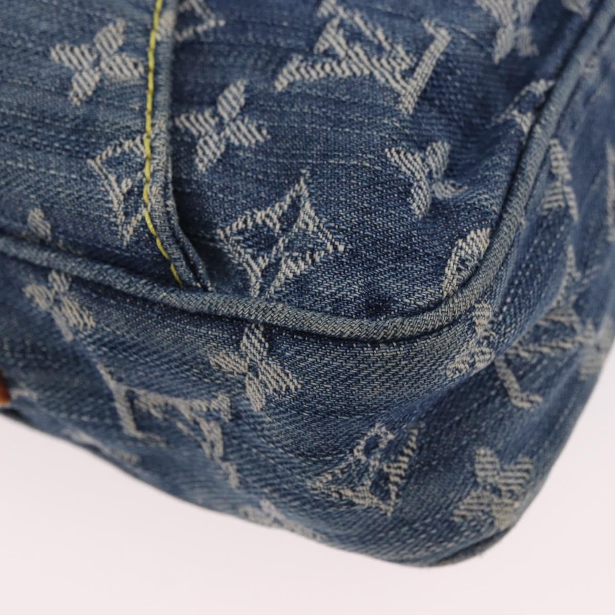 LOUIS VUITTON Monogram Denim Bum Bag Body Bag Blue M95347 LV Auth 184945SAV
