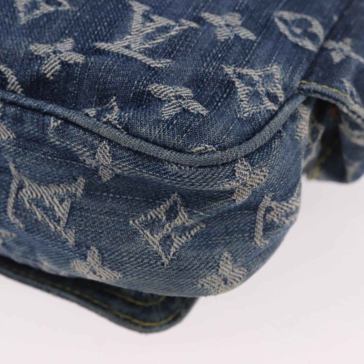 LOUIS VUITTON Monogram Denim Bum Bag Body Bag Blue M95347 LV Auth 184945SAV