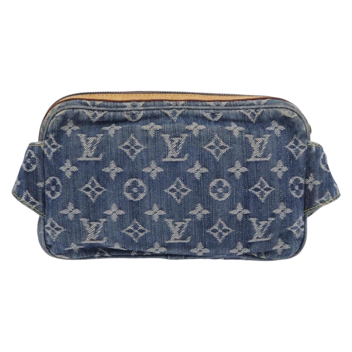 LOUIS VUITTON Monogram Denim Bum Bag Body Bag Blue M95347 LV Auth 184945SAV
