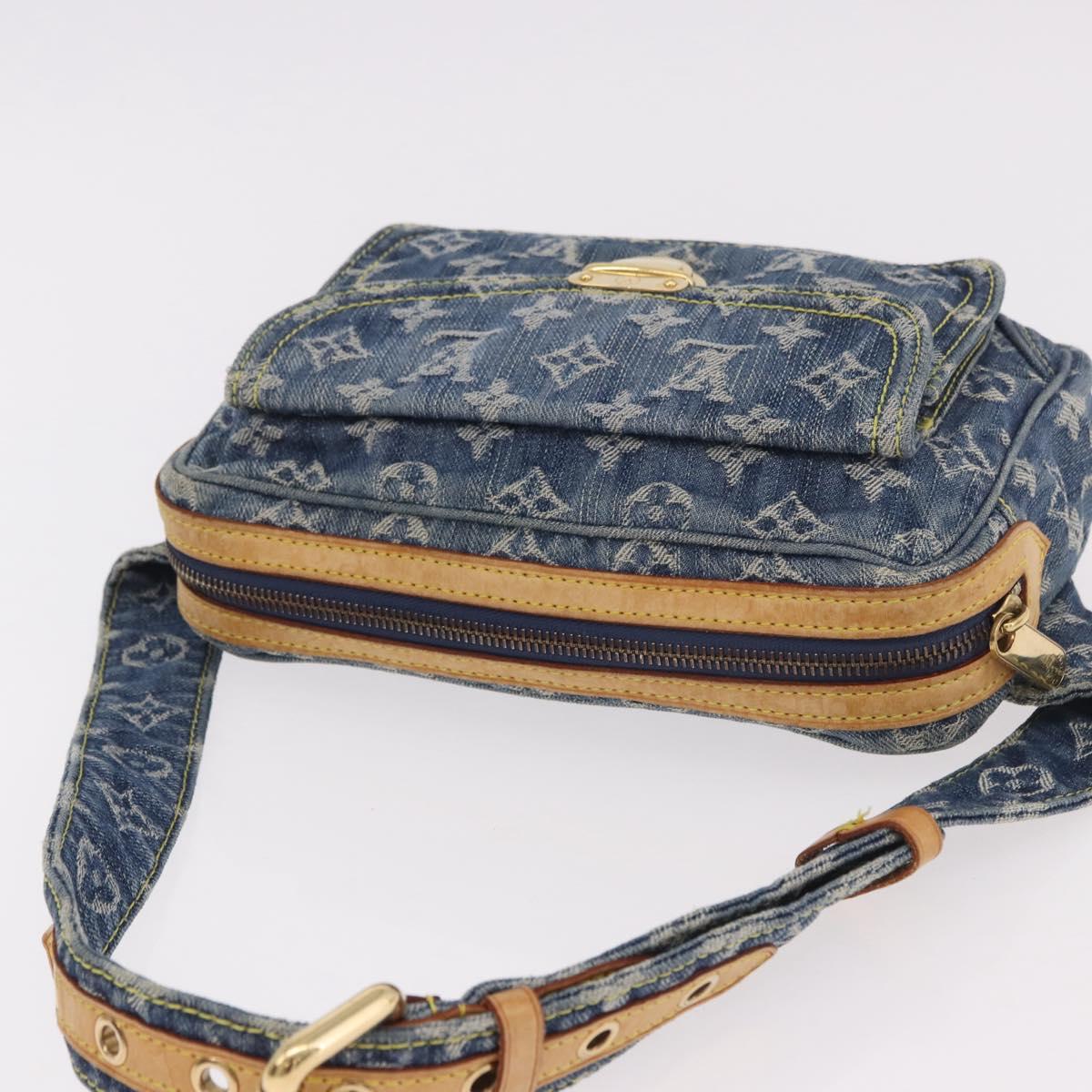 LOUIS VUITTON Monogram Denim Bum Bag Body Bag Blue M95347 LV Auth 184945SAV