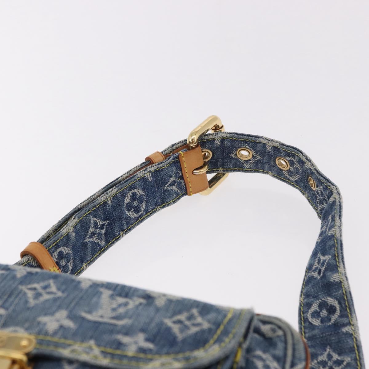 LOUIS VUITTON Monogram Denim Bum Bag Body Bag Blue M95347 LV Auth 184945SAV
