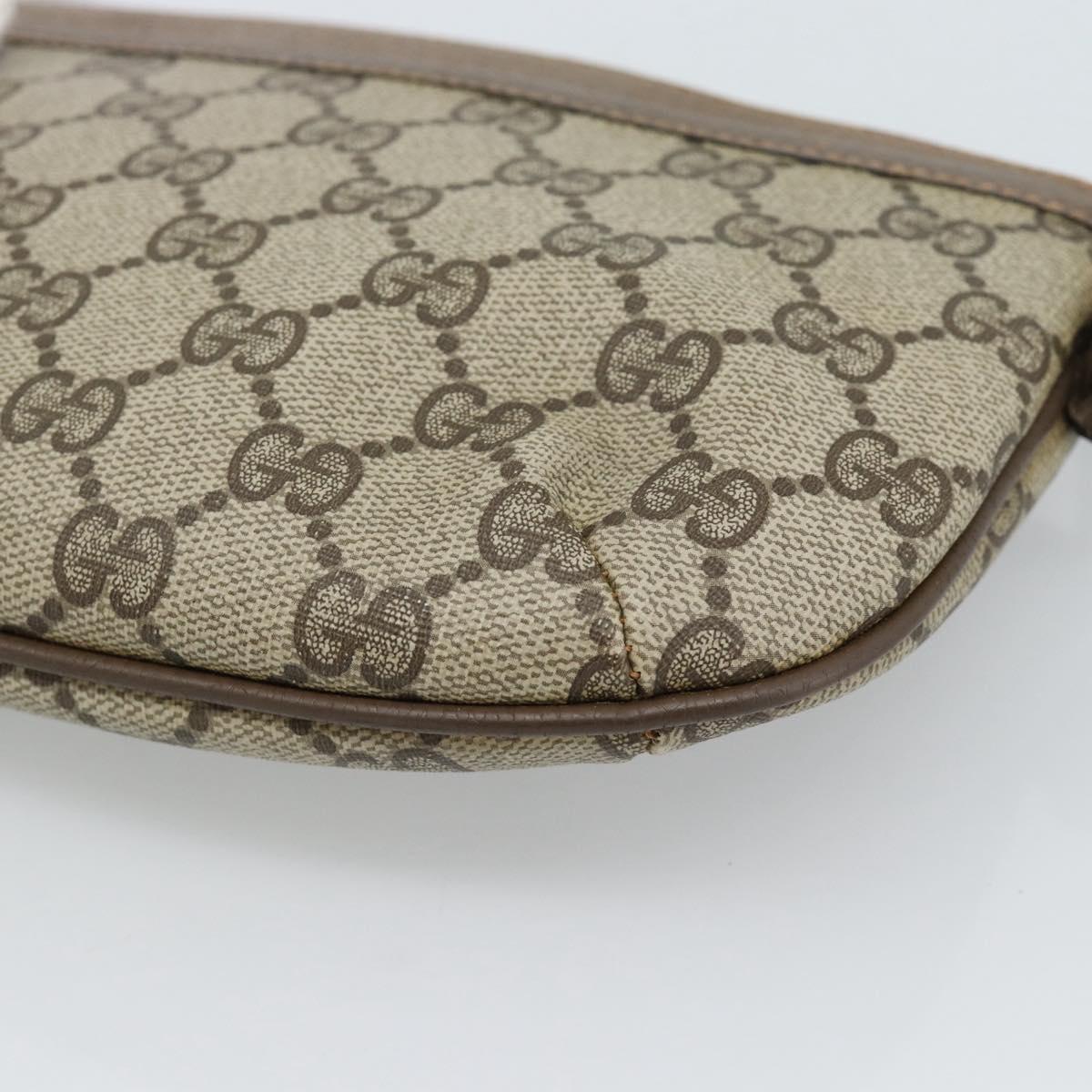 GUCCI GG Supreme Shoulder Bag PVC Beige Gold 904 02 020 Auth 184952