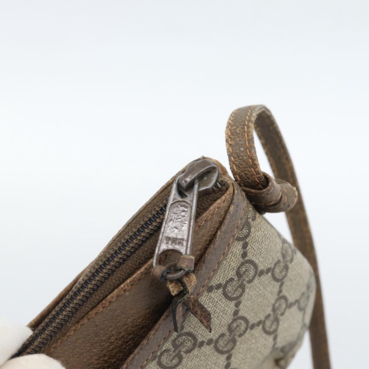 GUCCI GG Supreme Shoulder Bag PVC Beige Gold 904 02 020 Auth 184952