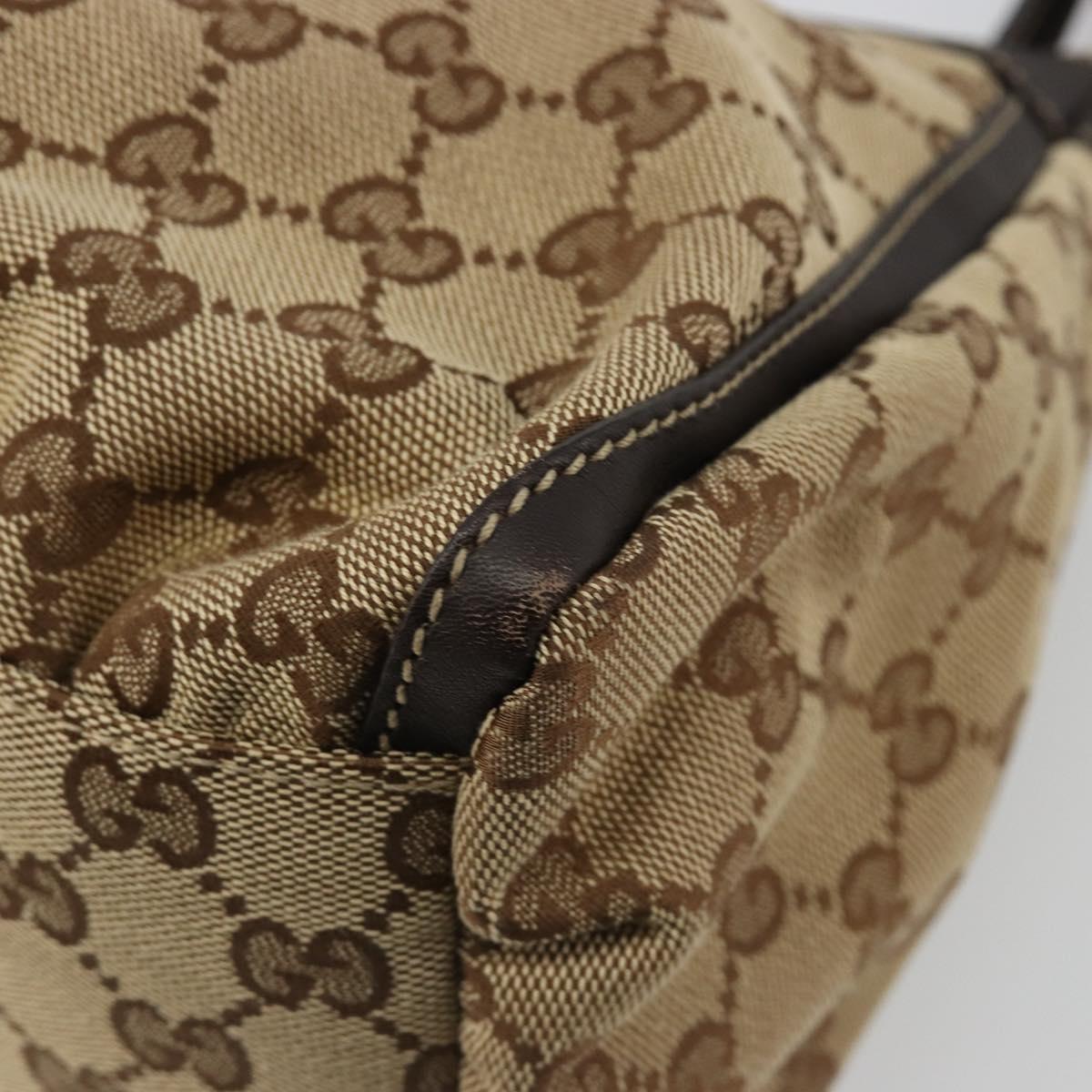 GUCCI Abbey GG Canvas Shoulder Bag Beige Gold 190525 Auth 184958SV