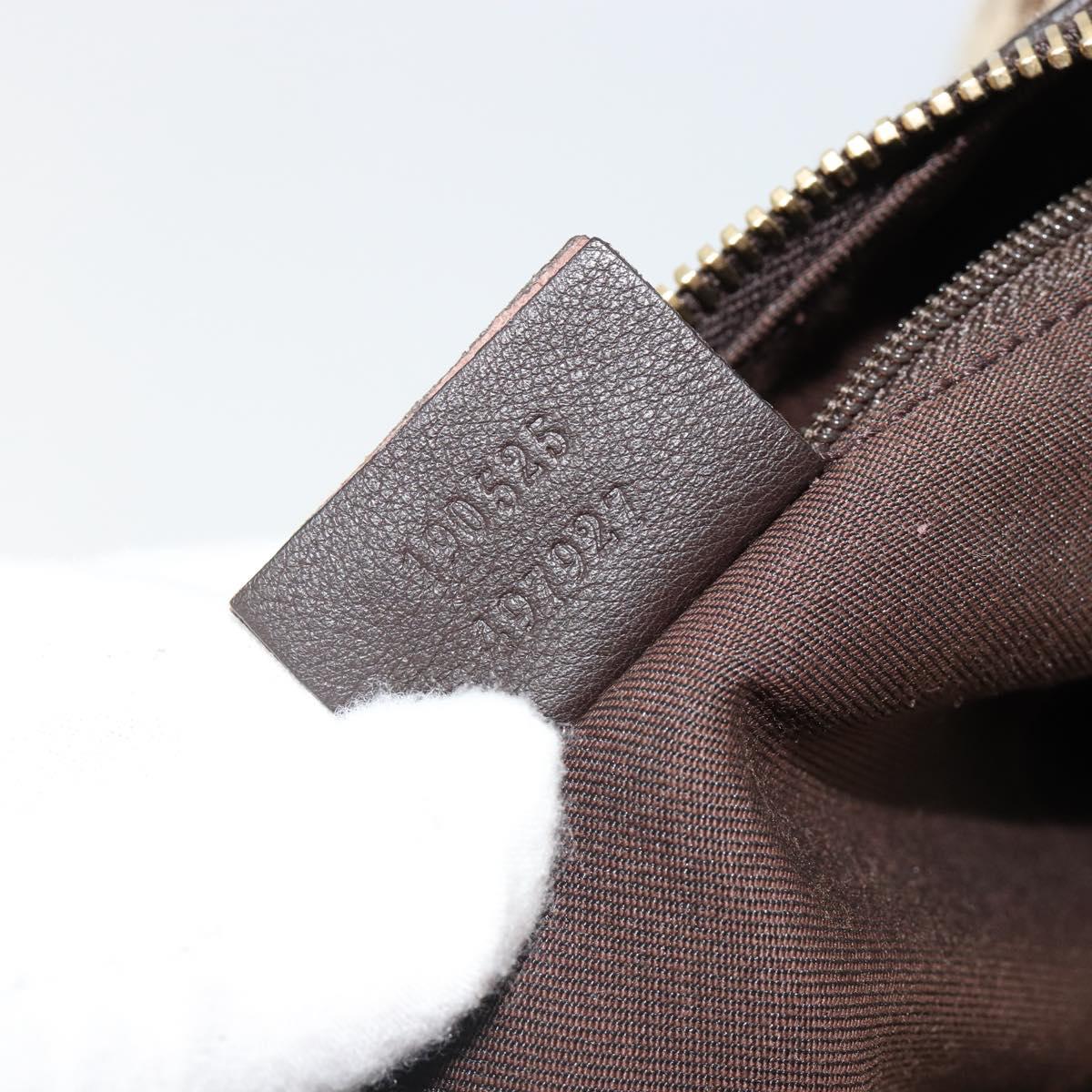 GUCCI Abbey GG Canvas Shoulder Bag Beige Gold 190525 Auth 184958SV