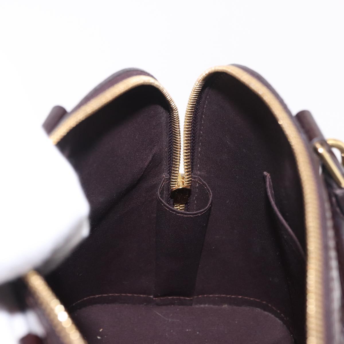 LOUIS VUITTON Monogram Vernis Alma PM Hand Bag Amarante M91611 LV Auth 184964V