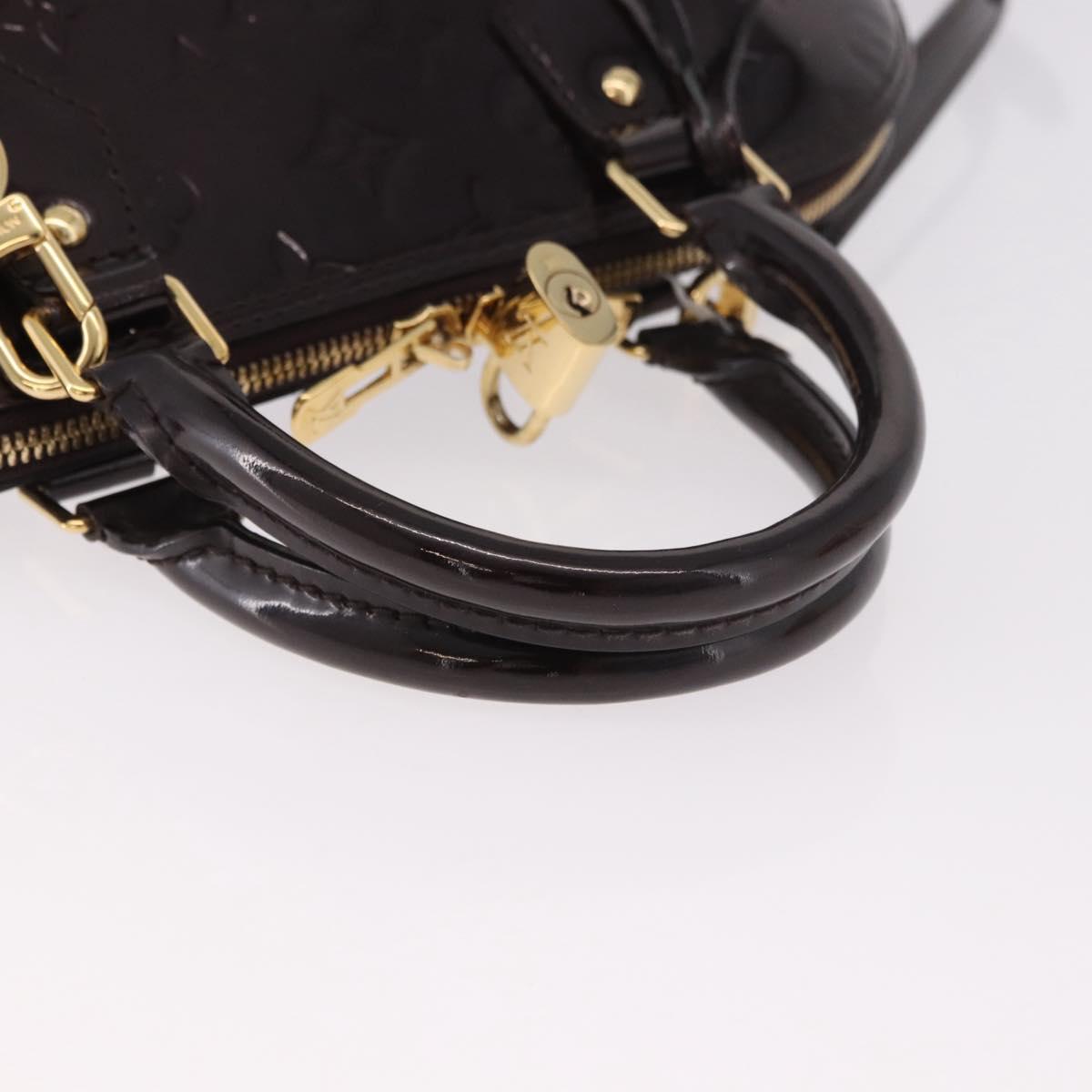 LOUIS VUITTON Monogram Vernis Alma PM Hand Bag Amarante M91611 LV Auth 184964V