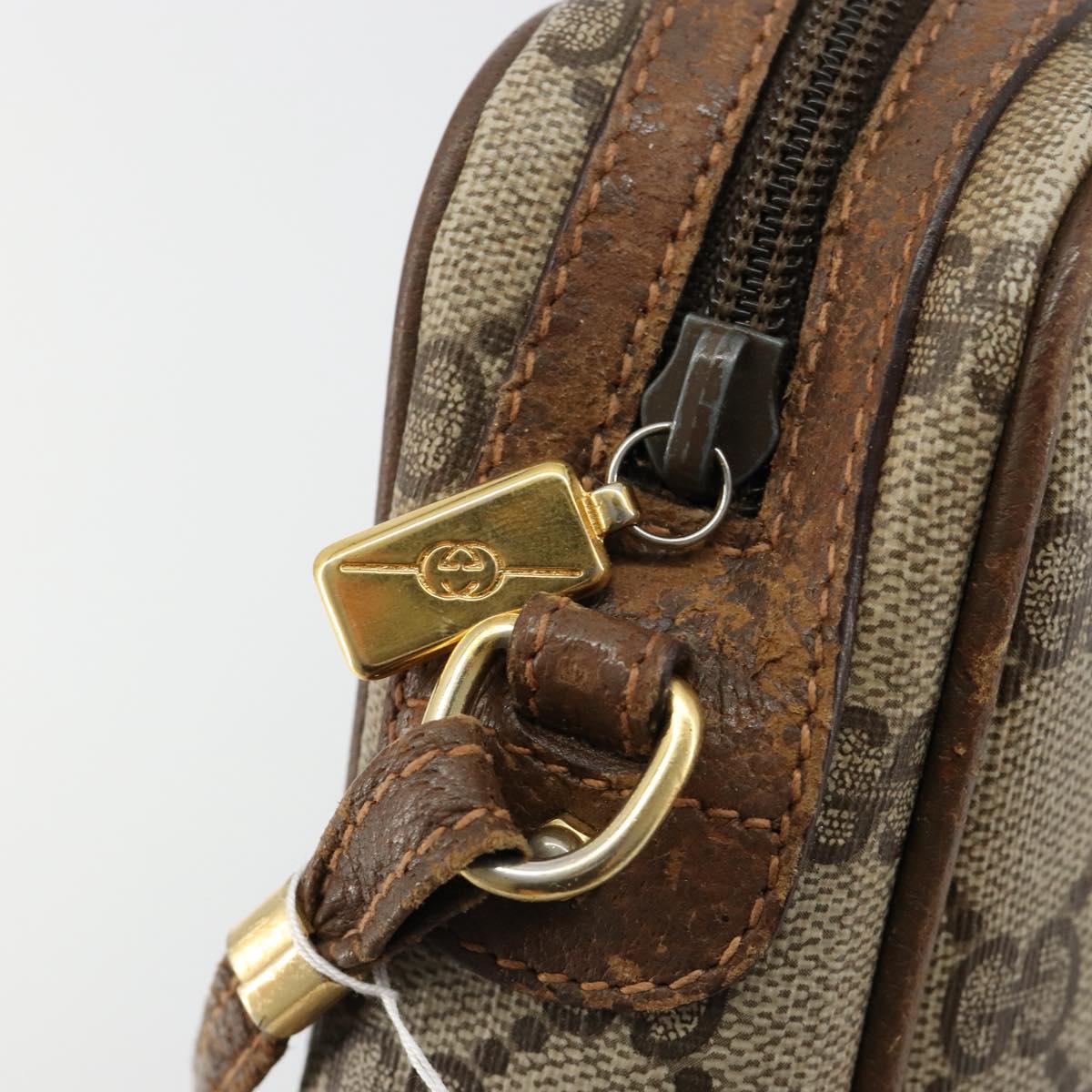 GUCCI GG Supreme Shoulder Bag PVC Beige Gold 007 115 0014 Auth 184965