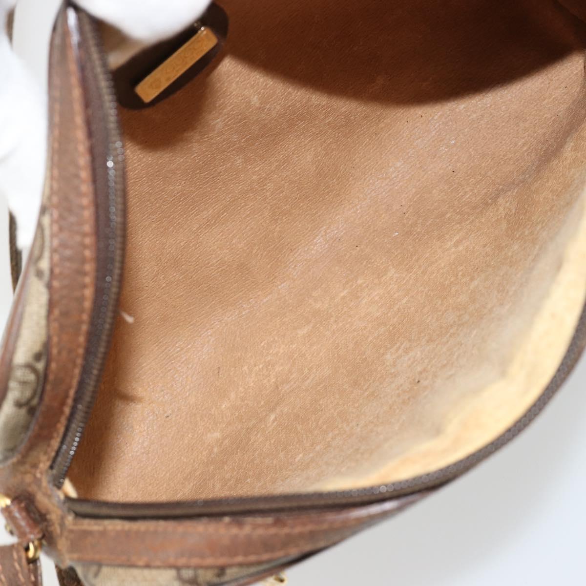 GUCCI GG Supreme Shoulder Bag PVC Beige Gold 007 115 0014 Auth 184965