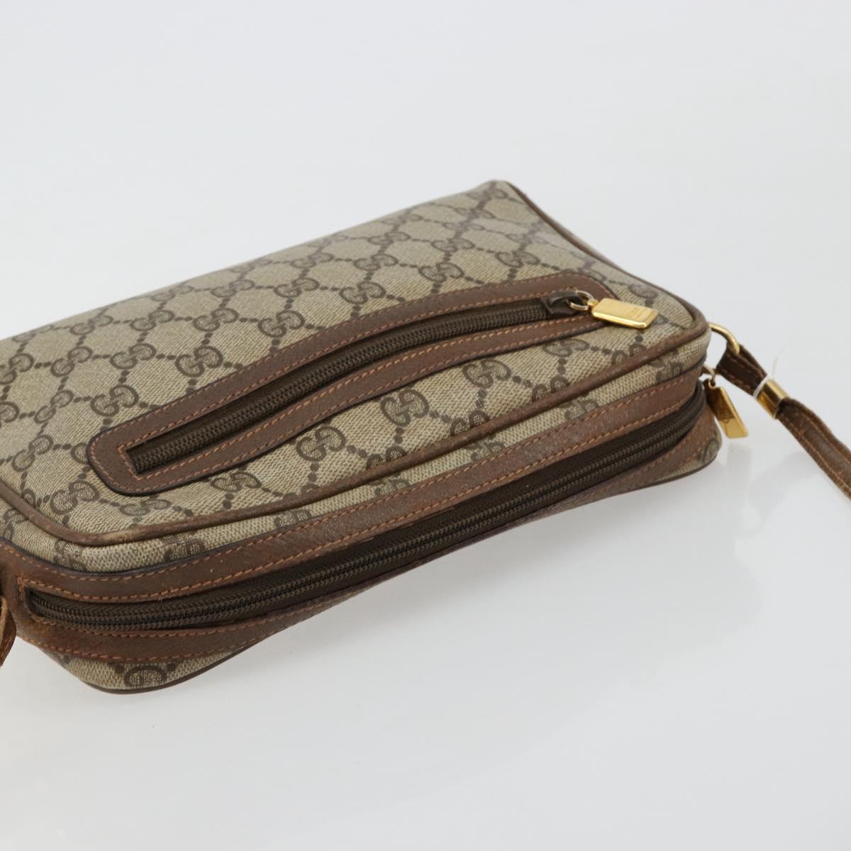 GUCCI GG Supreme Shoulder Bag PVC Beige Gold 007 115 0014 Auth 184965