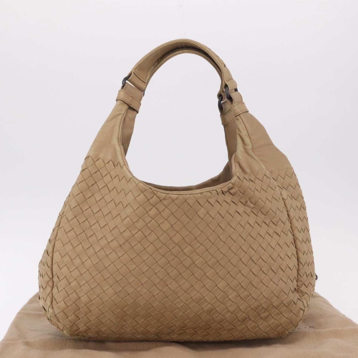 BOTTEGA VENETA INTRECCIATO Shoulder Bag Leather Beige 125787 Auth 184985SV