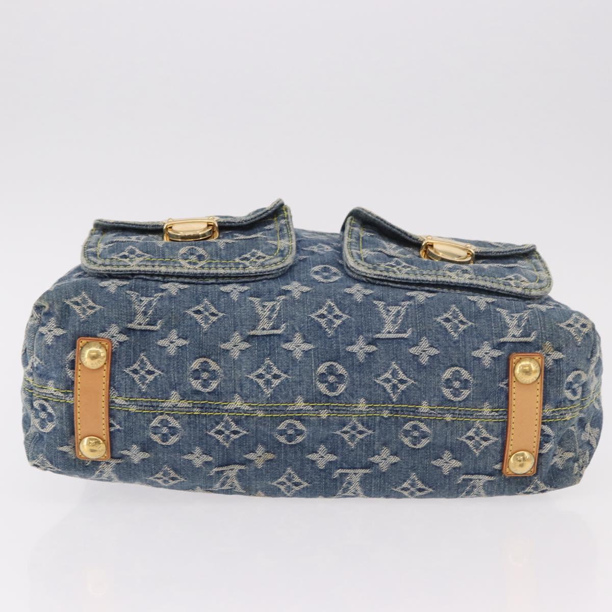 LOUIS VUITTON Monogram Denim Buggy GM Shoulder Bag Blue M95048 LV Auth 184988V