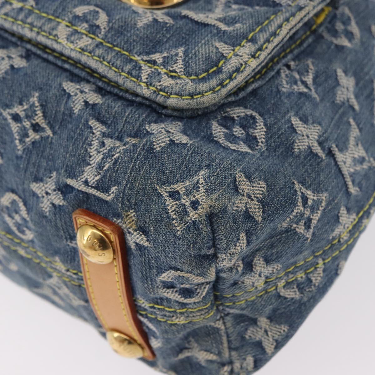 LOUIS VUITTON Monogram Denim Buggy GM Shoulder Bag Blue M95048 LV Auth 184988V