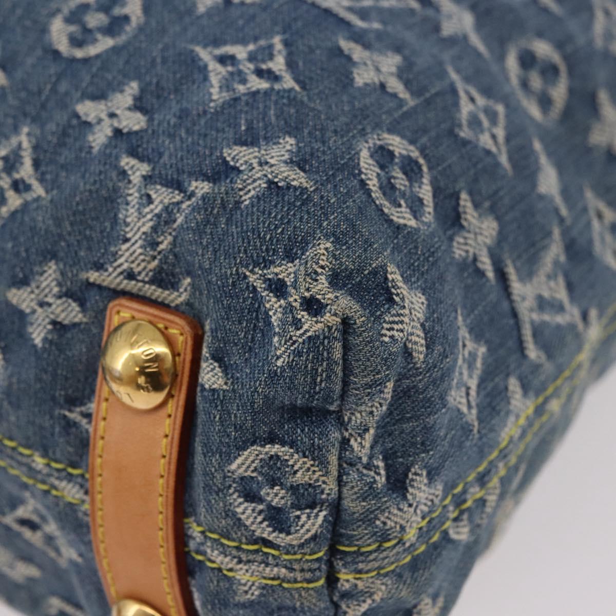 LOUIS VUITTON Monogram Denim Buggy GM Shoulder Bag Blue M95048 LV Auth 184988V