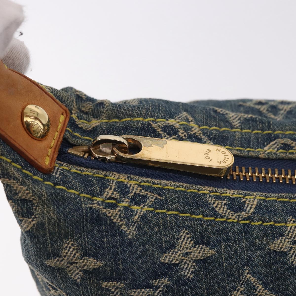 LOUIS VUITTON Monogram Denim Buggy GM Shoulder Bag Blue M95048 LV Auth 184988V