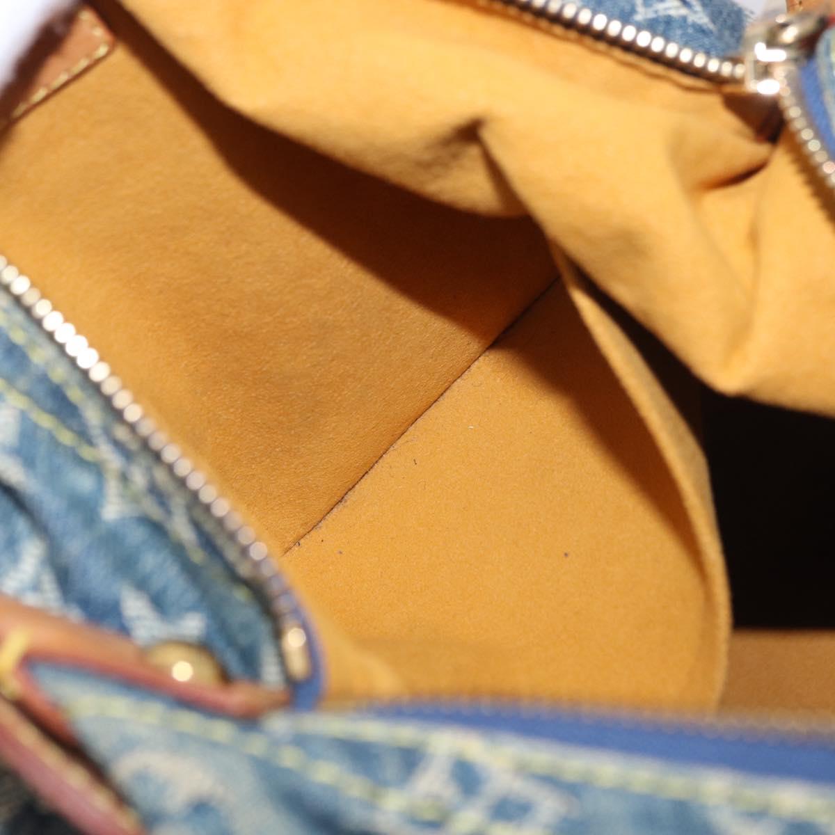 LOUIS VUITTON Monogram Denim Buggy GM Shoulder Bag Blue M95048 LV Auth 184988V
