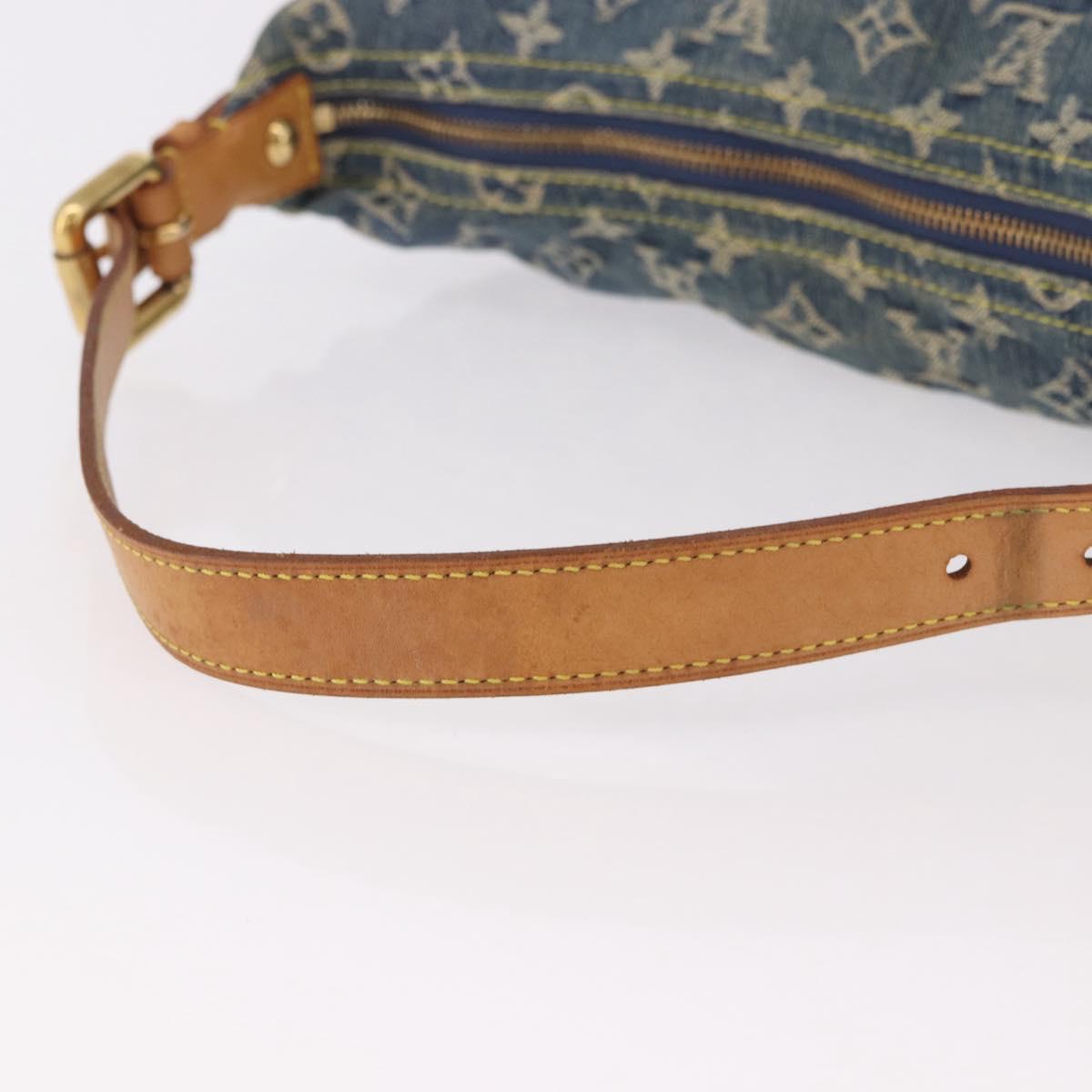 LOUIS VUITTON Monogram Denim Buggy GM Shoulder Bag Blue M95048 LV Auth 184988V