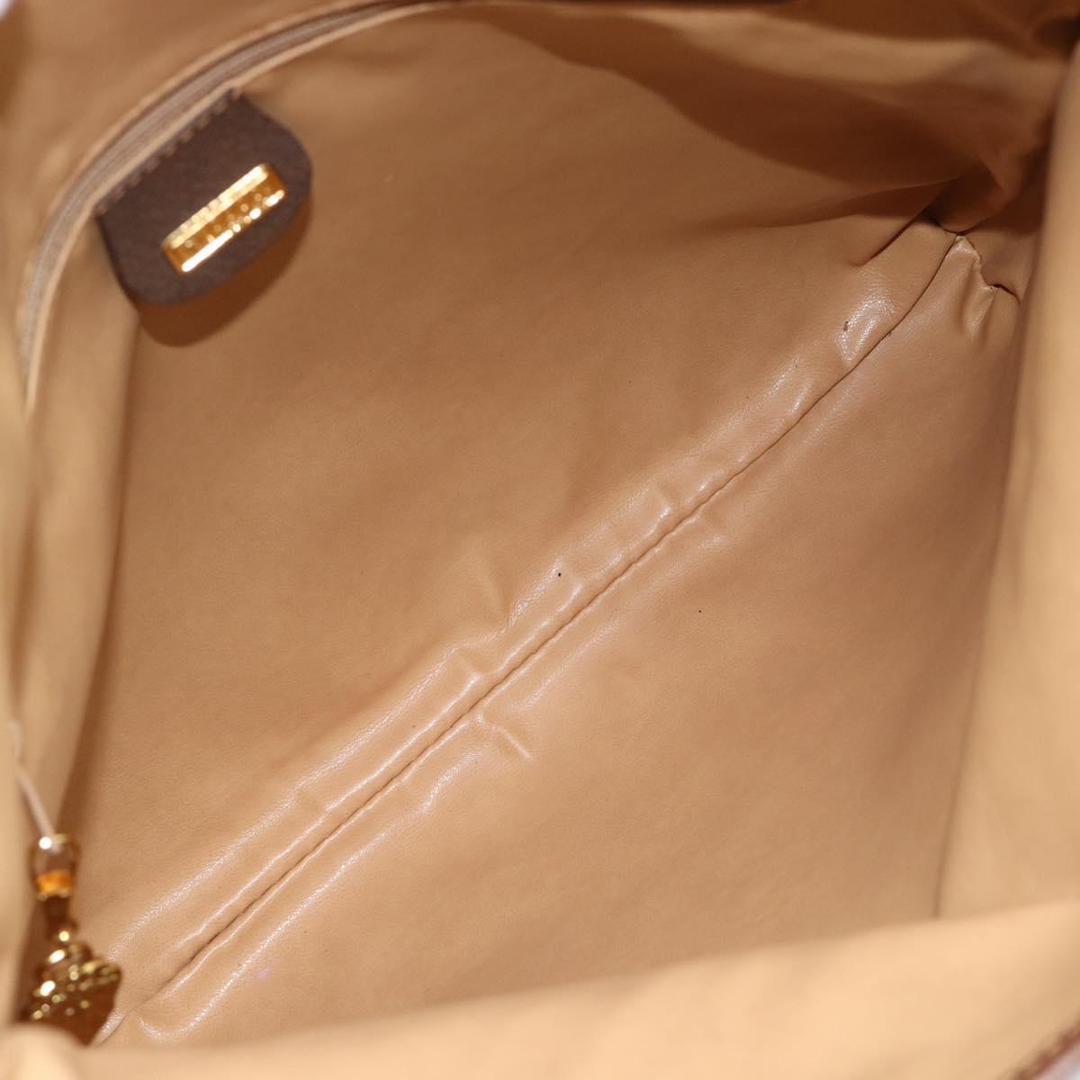 GUCCI GG Supreme Clutch Bag PVC Beige Gold 004 39 6092 Auth 184990
