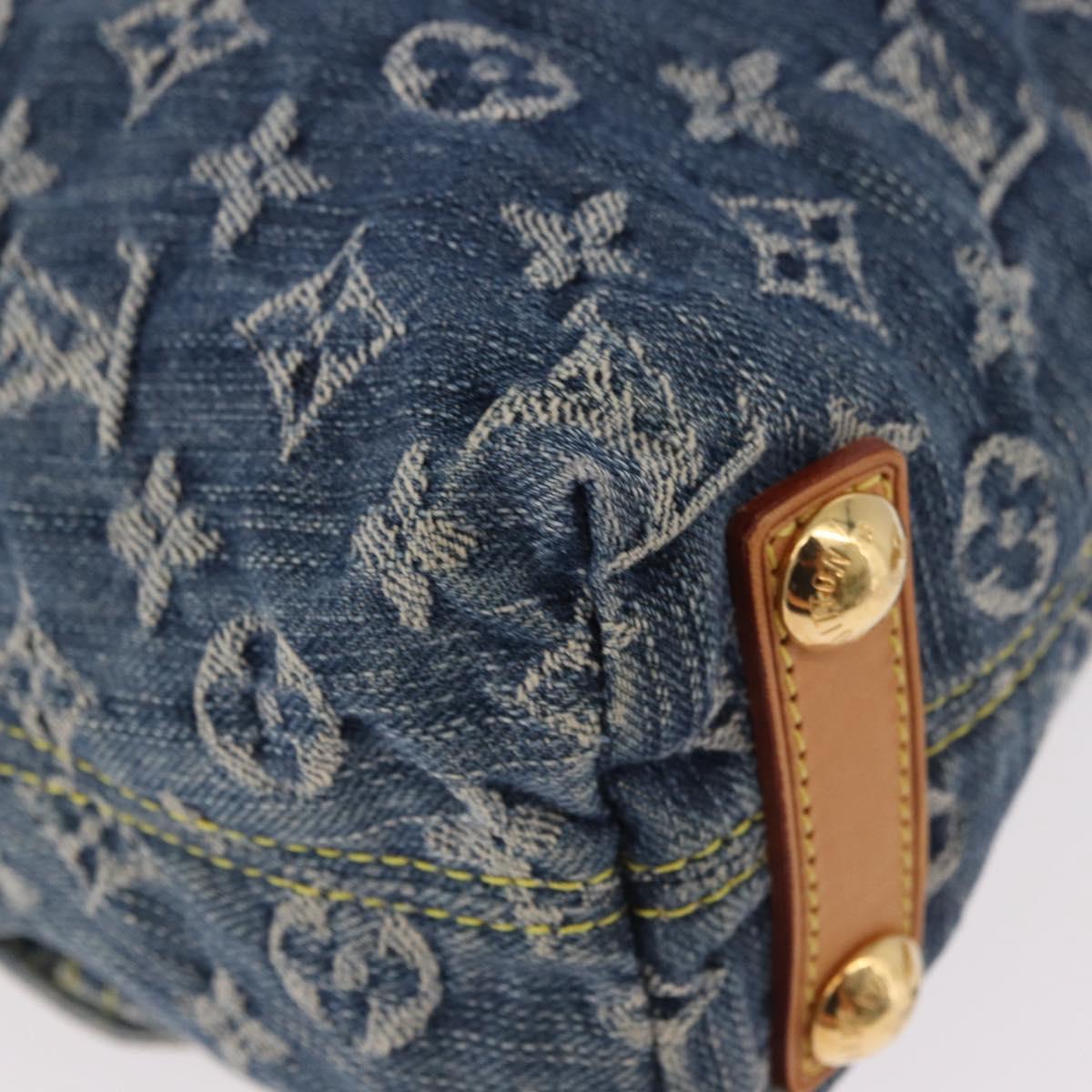 LOUIS VUITTON Monogram Denim Buggy PM Shoulder Bag Blue M95049 LV Auth 184992SAV
