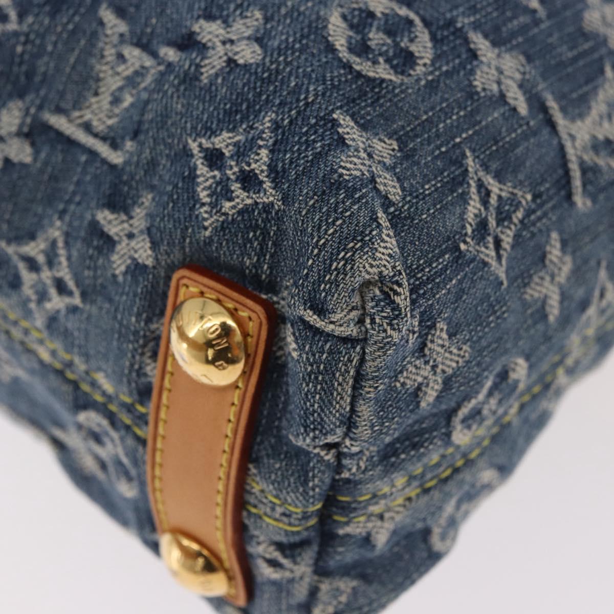 LOUIS VUITTON Monogram Denim Buggy PM Shoulder Bag Blue M95049 LV Auth 184992SAV