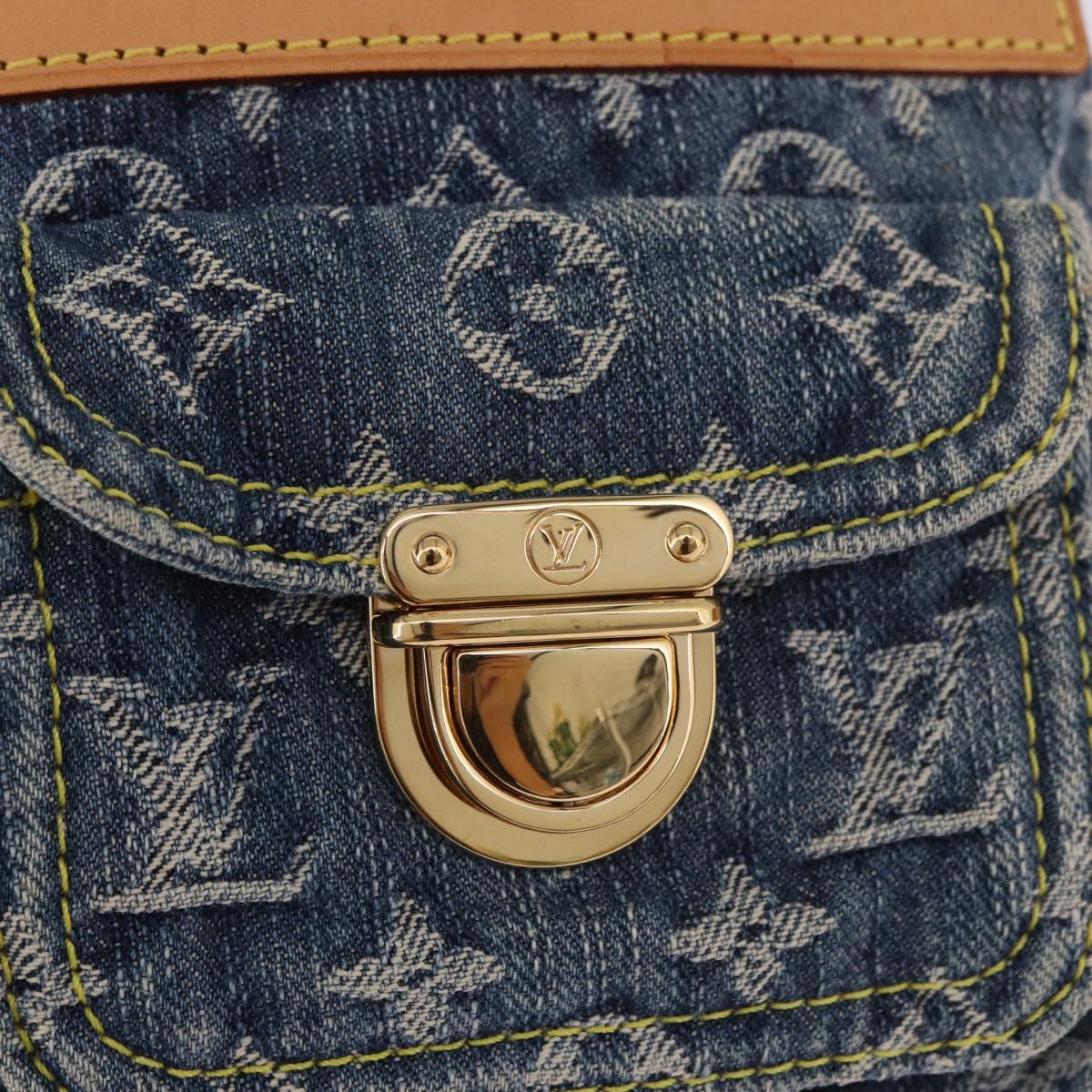 LOUIS VUITTON Monogram Denim Buggy PM Shoulder Bag Blue M95049 LV Auth 184992SAV
