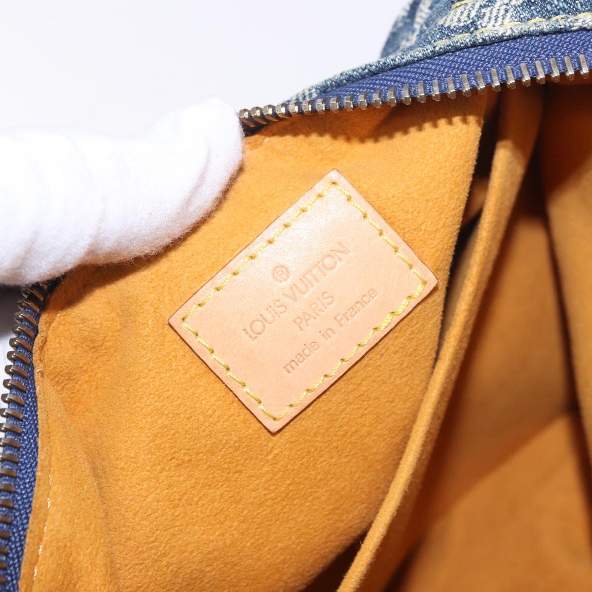 LOUIS VUITTON Monogram Denim Buggy PM Shoulder Bag Blue M95049 LV Auth 184992SAV