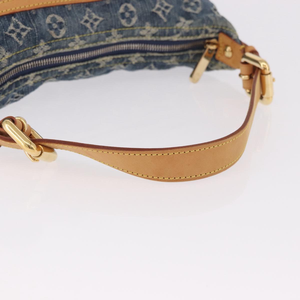 LOUIS VUITTON Monogram Denim Buggy PM Shoulder Bag Blue M95049 LV Auth 184992SAV