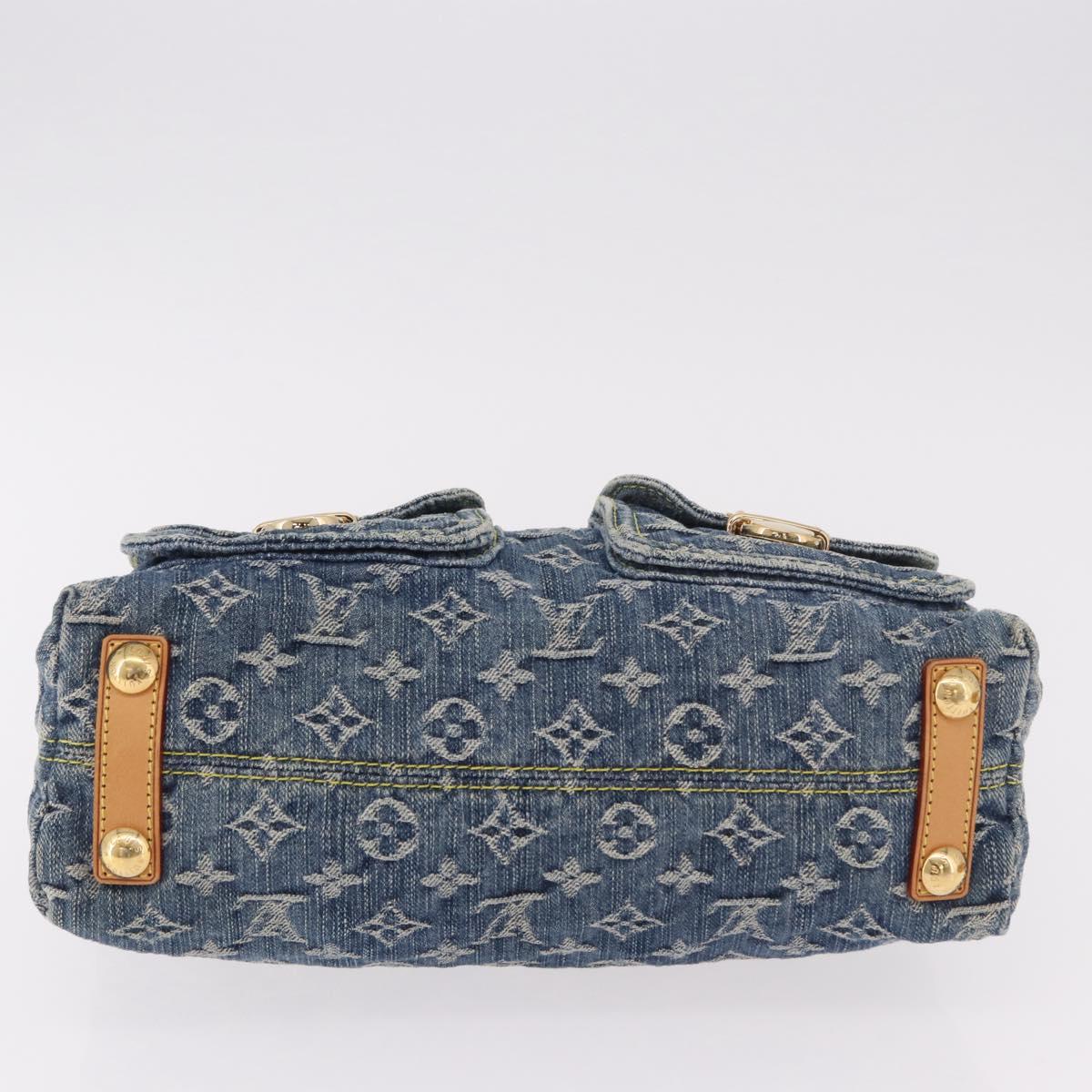 LOUIS VUITTON Monogram Denim Buggy PM Shoulder Bag Blue M95049 LV Auth 184992SAV