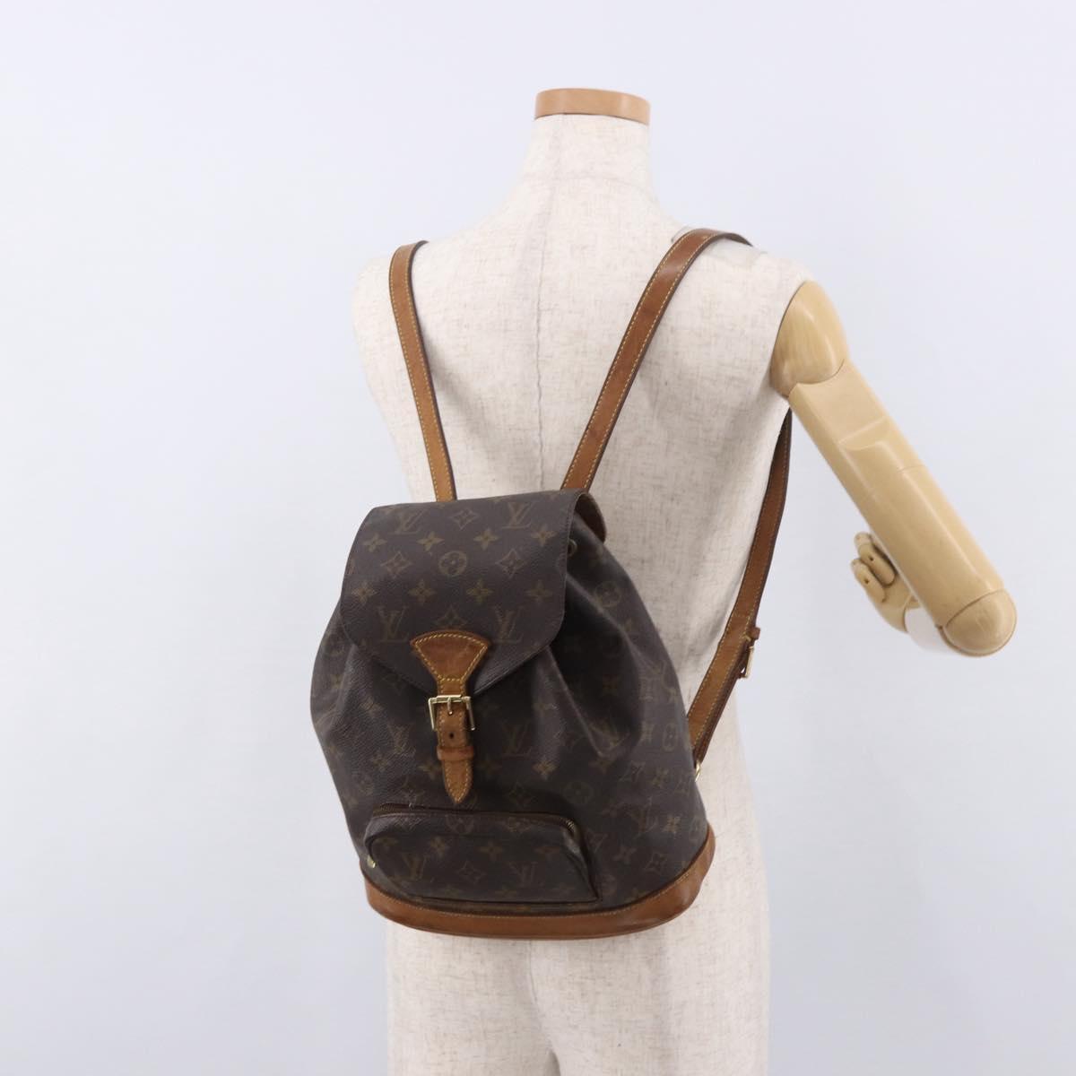 LOUIS VUITTON Monogram Montsouris MM Backpack M51136 LV Auth 184993