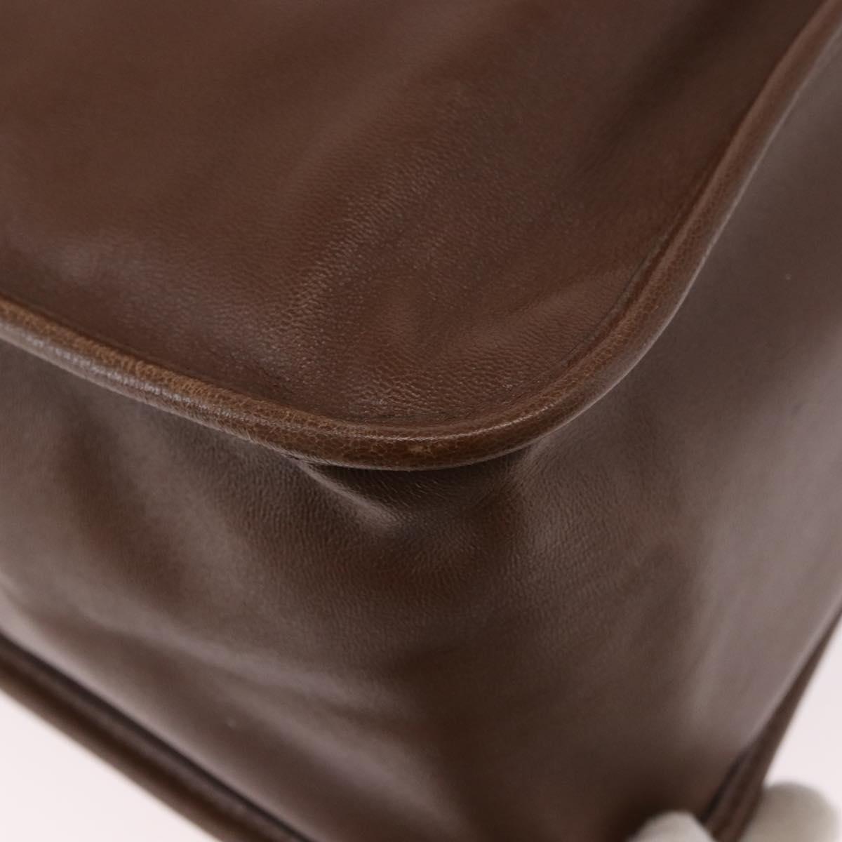 GUCCI Horsebit Tote Bag Leather Brown Gold 623694 Auth 184994V