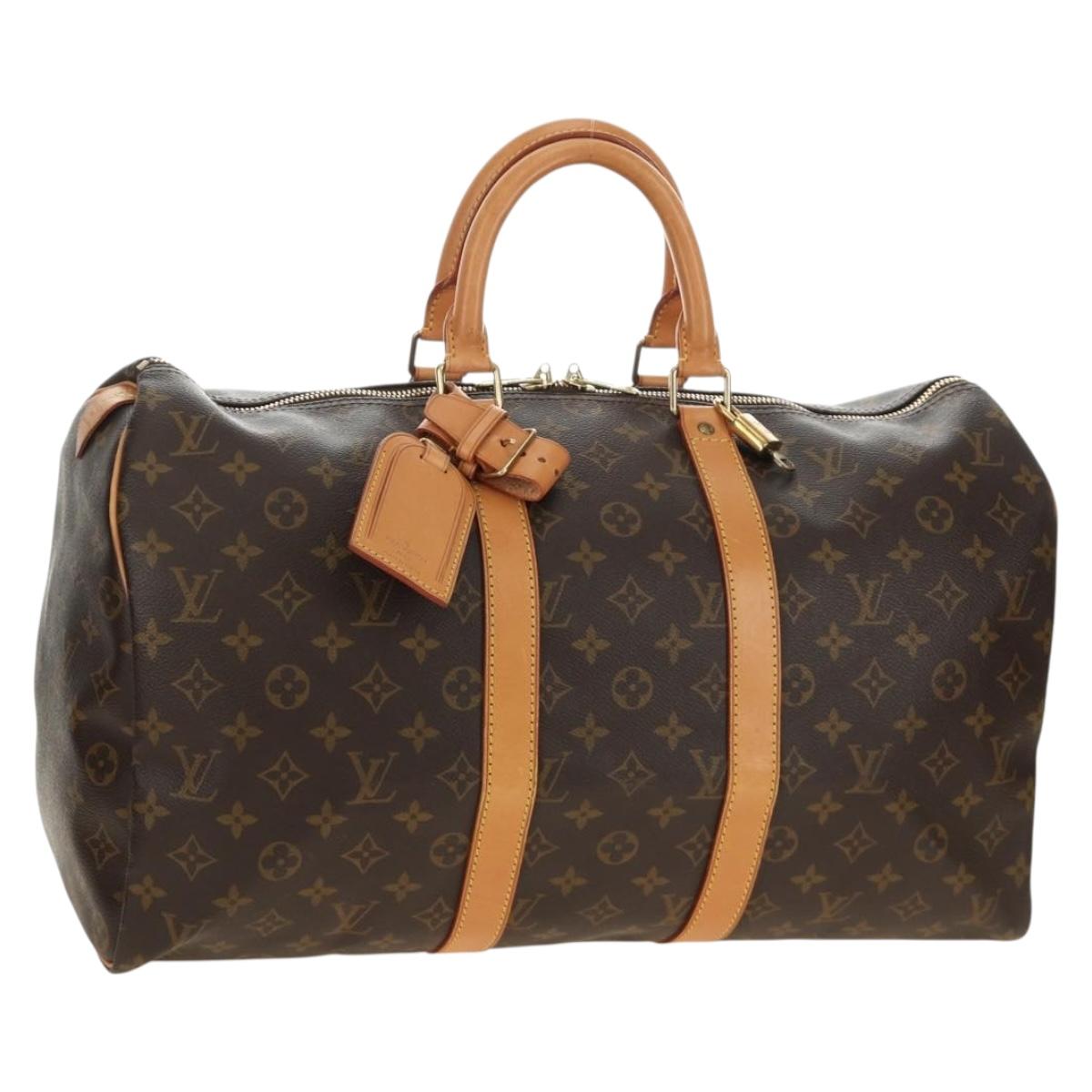 LOUIS VUITTON Monogram Keepall 45 Boston Bag M41428 LV Auth 184996V