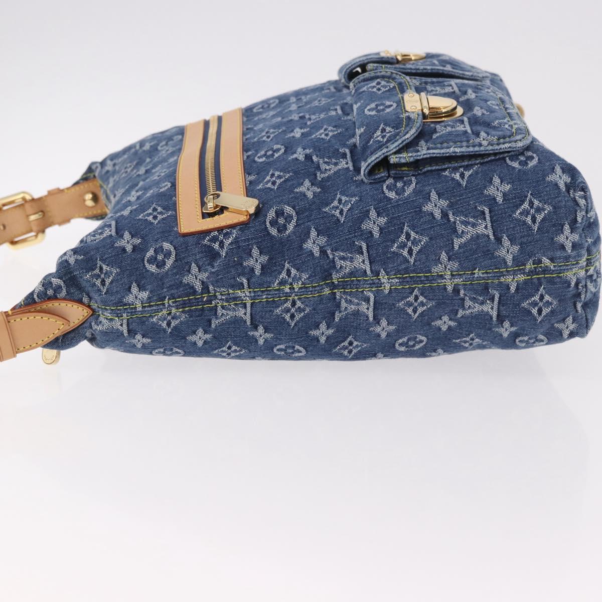 LOUIS VUITTON Monogram Denim Buggy GM Shoulder Bag Blue M95048 LV Auth 184997SAV