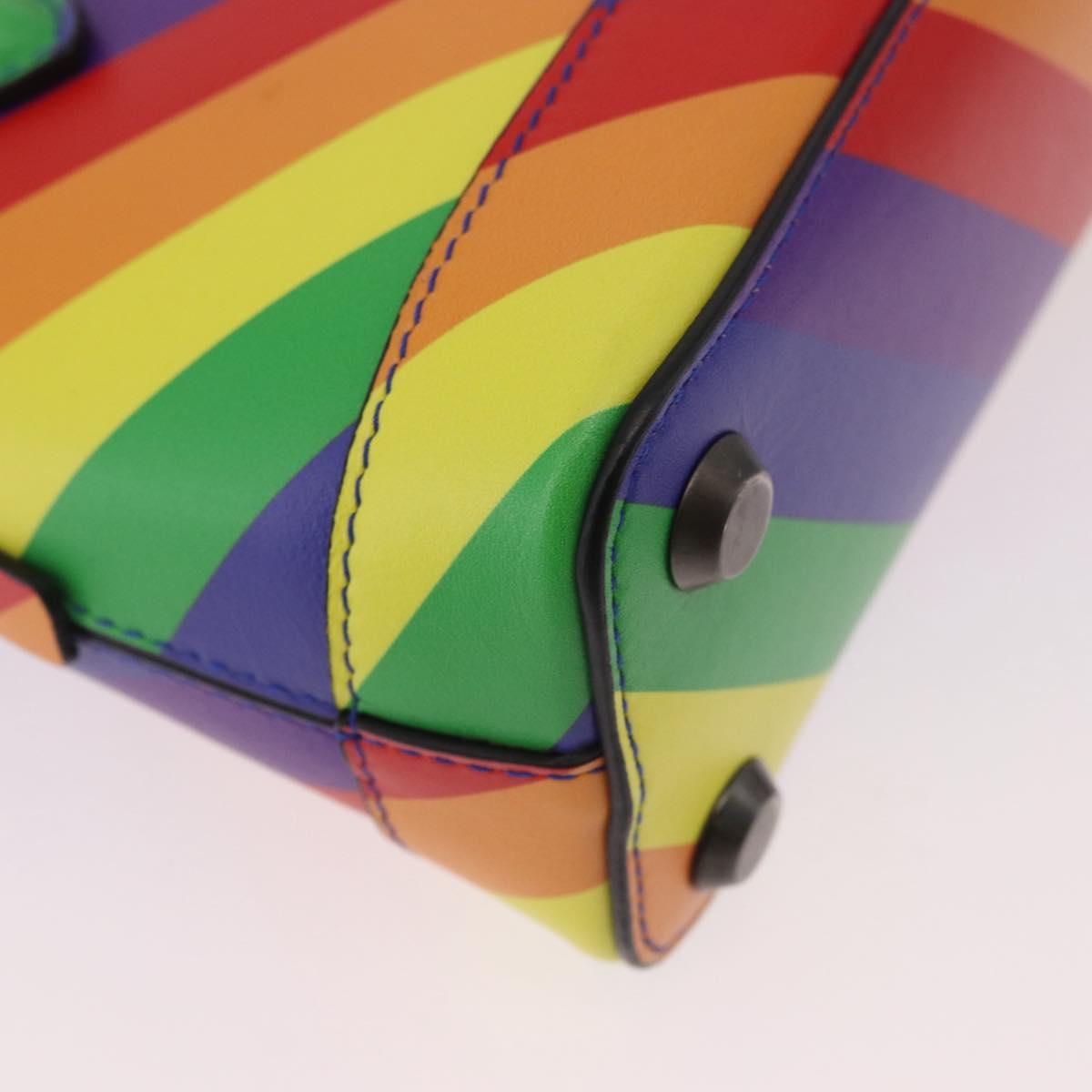 BALENCIAGA Ville XXS Hand Bag Leather 2way Rainbow 550646 Auth 185014M