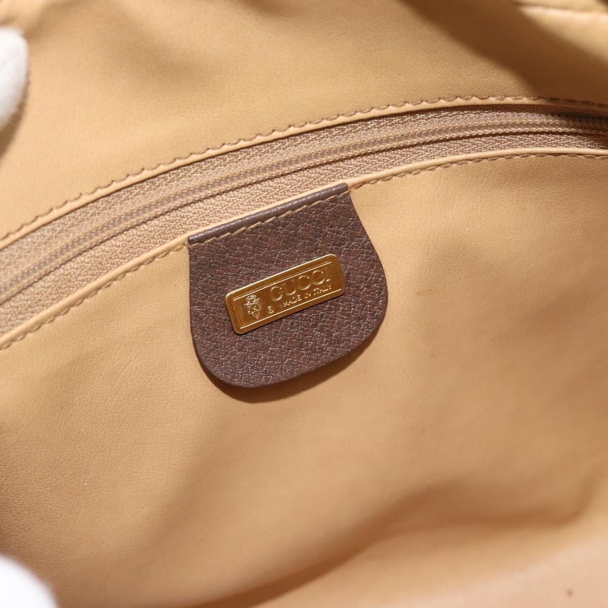 GUCCI GG Supreme Web Sherry Line Bag PVC Beige Gold 001 56 6472 Auth 185031