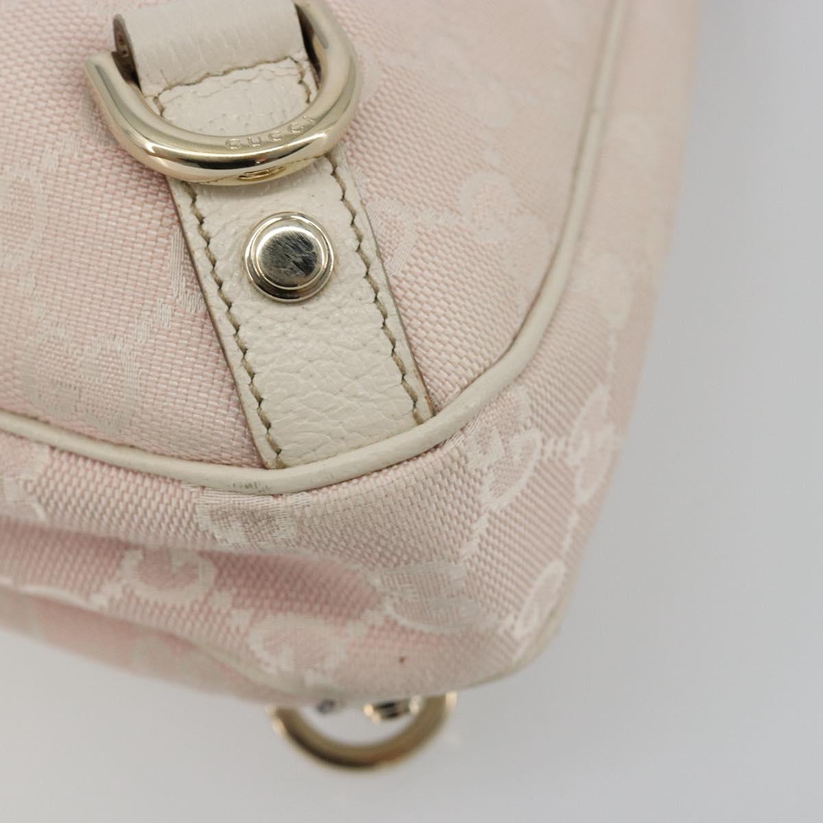 GUCCI GG Canvas Abbey Shoulder Bag Pink Gold 130738 Auth 185033V