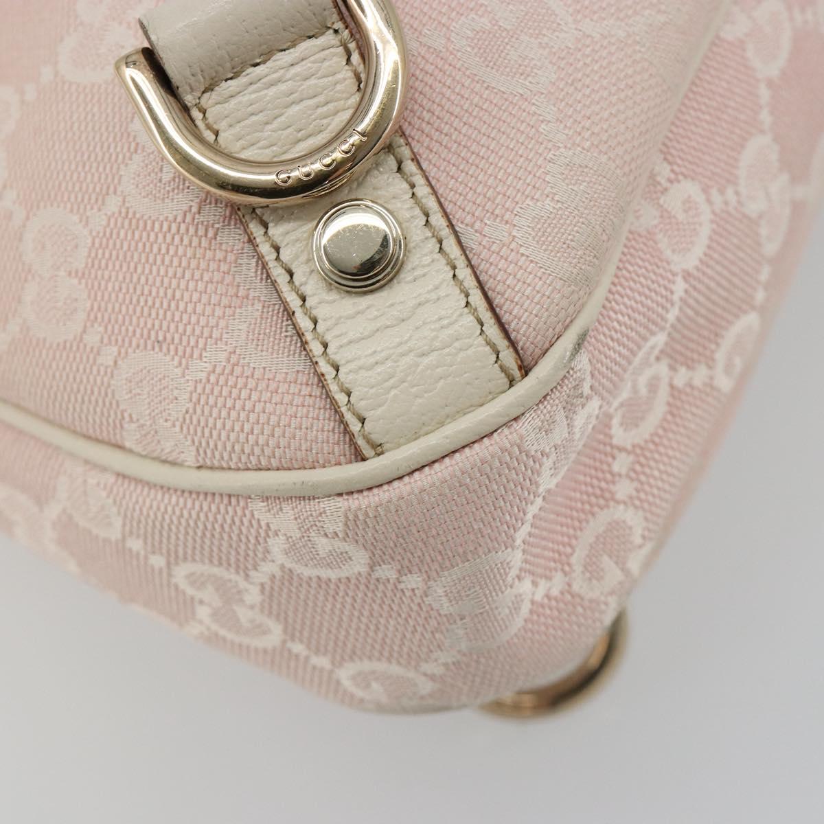 GUCCI GG Canvas Abbey Shoulder Bag Pink Gold 130738 Auth 185033V